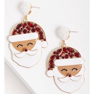 🆕 Happy Santa Statement Drop Earrings NWT Torrid New! Holiday Christmas